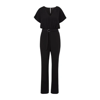 Afbeelding van comma straight jumpsuit zwart