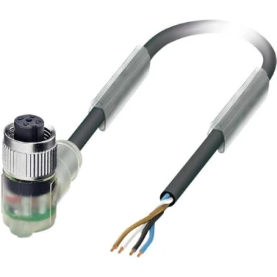 Afbeelding van Phoenix Contact 1668302 Sensor/actuator connector, geassembleerd M12 Aantal polen: 4 Bus, haaks 5.00 m 1 stuk(s)