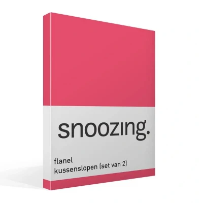 Afbeelding van Snoozing Flanel Kussenslopen Set van 2 50x70 cm Fuchsia