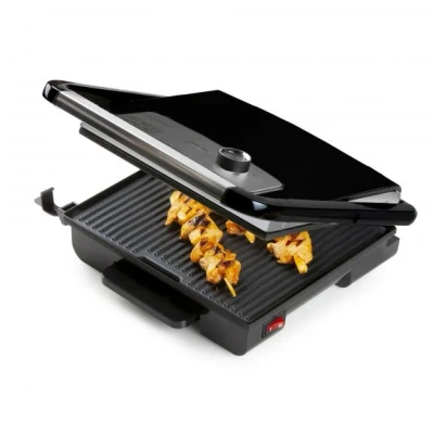 Afbeelding van Domo Multifunctionele Contactgrill, Inox, Zwart Croque Machine