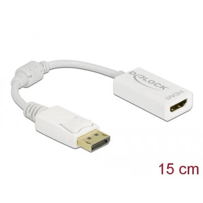 Afbeelding van Delock Adapter DisplayPort 1.1 Stecker zu HDMI Buchse Passiv weiß D