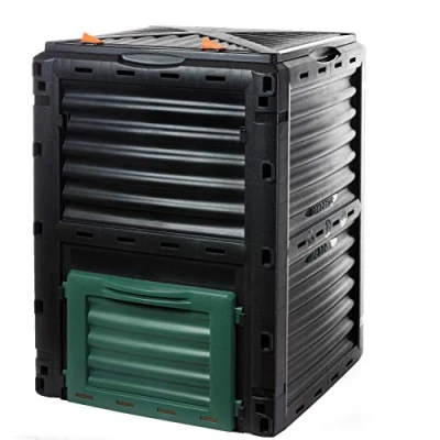 Afbeelding van 2friends Compostbak snelcompostbak van stevig kunststof, met klapdeksel, 300 liter (h x b d), 83 61 cm thermocomposter voor tuin en keukenafval, 100% gerecycled Made in EU