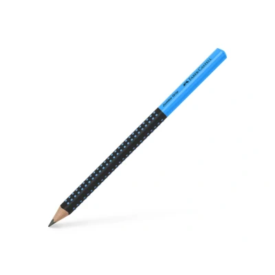 Afbeelding van 12x Grafietpotlood Faber Castell Jumbo Grip two tone zwart/blauw