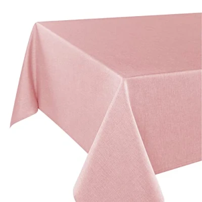 Afbeelding van Tischdeckenshop24 tafelkleed Wenen, roze, 140 x 220 cm, vlekbescherming, voor het hele jaar