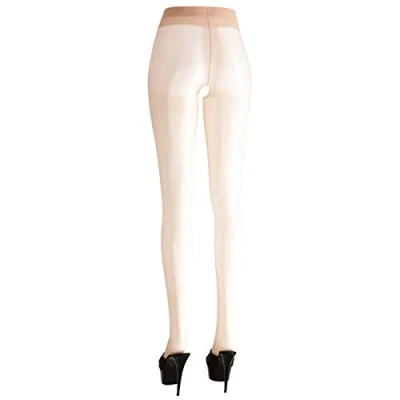 Afbeelding van Cottelli Collection Erotische Panty met Satijnen Glans en Open Kruis voor Ondeugend Plezier Maat XL beigeig