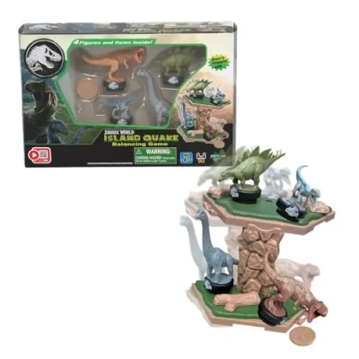 Afbeelding van EPOCH Games, Jurassic World 7511 Balancing Game aardbeving, dinosaurusspeelgoed, bordspel voor kinderen vanaf 4 jaar