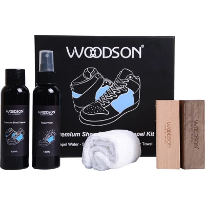 Afbeelding van WOODSON® Sneaker Cleaning Kit 5 in 1 Cleaner Crep Reiniger Schoenen Protector Schoenborstel