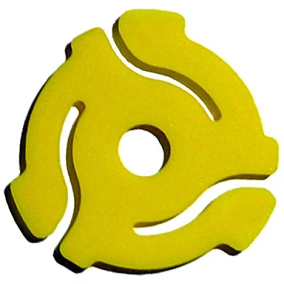 Afbeelding van (20 stuks) Geel Plastic 45 RPM 7 Inch Vinyl Record Adapter 7&quot; Insert