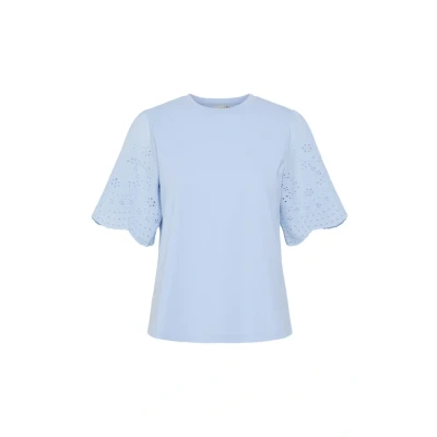 Afbeelding van YAS Yaslex TOP Sleeves Tshirt basic, Dames, Maat: XS, Clear sky