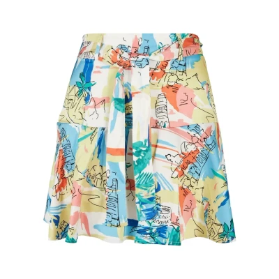 Afbeelding van Urban Classics AOP Minirok, Dames, Maat: Medium, Softyellowvacation