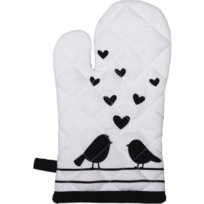 Afbeelding van Clayre &amp; Eef Witte Ovenhandschoen kind 12*21 cm LBS44K