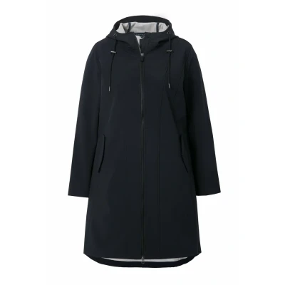 Afbeelding van Ulla Popken Longue Hyprar Capuche ET DÉPERLANTE Regenjas, Dames, Maat: 42/44, Black