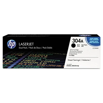 Afbeelding van HP 304A (CC530AD) Toner Zwart Voordeelbundel 2 pack