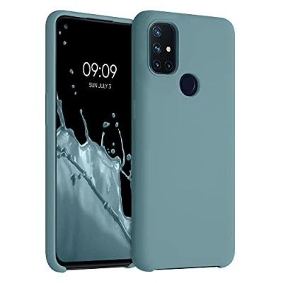 Afbeelding van kwmobile telefoonhoesje geschikt voor OnePlus Nord N10 5G Hoesje met siliconen coating Smartphone case in Arctische nacht
