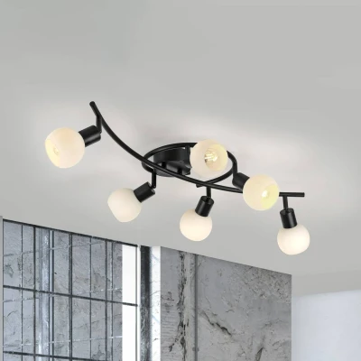 Afbeelding van Just Light Zwarte plafondlamp Loki 6 lichts 12155 18