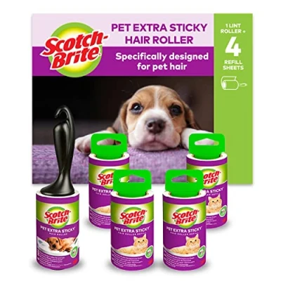 Afbeelding van Scotch Brite Pet Extra Sticky Haarroller en navulling x 4