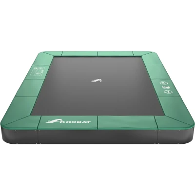 Afbeelding van Akrobat Orbit Flat to the ground Trampoline 380x250 Groen, zonder veiligheidsnet