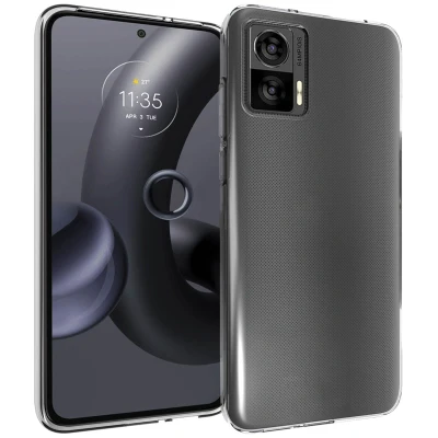 Afbeelding van Motorola Edge 30 Neo Hoesje Siliconen en TPU (zacht) Accezz Softcase/Backcover Transparant Telefoonhoesje