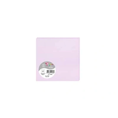 Afbeelding van Clairefontaine 11878C, verpakking met 25 afzonderlijke kaarten, vierkant, 13,5 x cm, 210 g/m², kleur: paars, uitnodigingskaarten voor evenementen en correspondentie, Pollen serie, premium papier