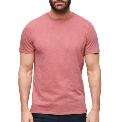Afbeelding van Superdry CREW NECK SLUB Tshirt basic, Heren, Maat: Large, Mesa rose pink
