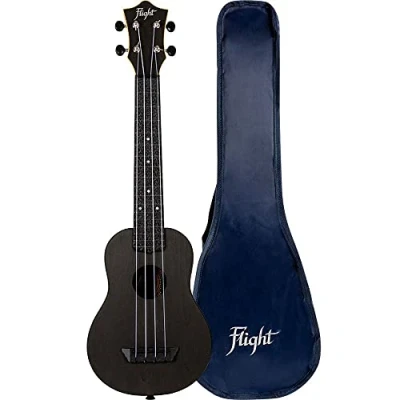 Afbeelding van Flight Longneck Sopraan Ukelele Travel Series Zwart