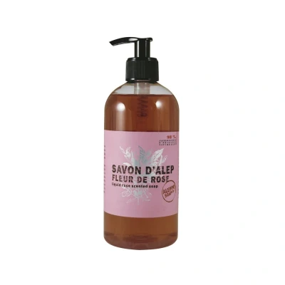 Afbeelding van Aleppo Soap Co Rooszeep Met Pomp 500ml