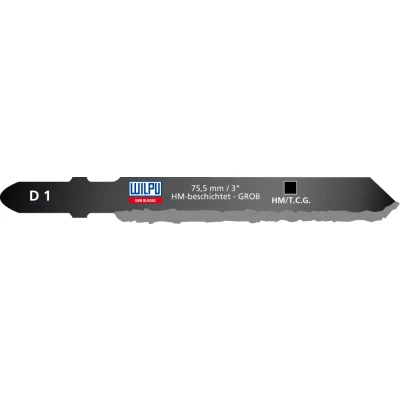 Afbeelding van Wilpu D1 decoupeerzaagblad glas en keramiek (Bosch T130Riff) 3 stuks