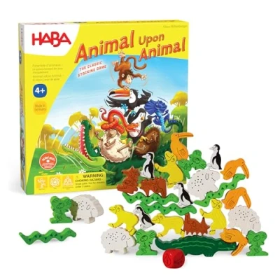 Afbeelding van HABA 3678 Animal Upon Classic Wooden Stacking Game Fun for The Whole Family English version (Made in Germany)