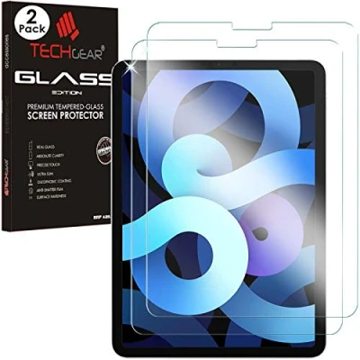 Afbeelding van TECHGEAR [2 Pack iPad Air 5/4, 5e/4e generatie GLASS Edition, Gehard glas Screen Protector [9H taaiheid] [HD helderheid] [Krasbestendig] [Geen luchtbel] Ontworpen voor 10.9 inch 2022/2020