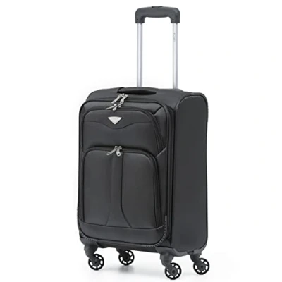 Afbeelding van Flight Knight Lichtgewicht 4 wielige 800D zachte koffer robuuste anti barst handbagage goedgekeurd voor meer dan 100 luchtvaartmaatschappijen, waaronder easyJet, BA en nog veel meer!,