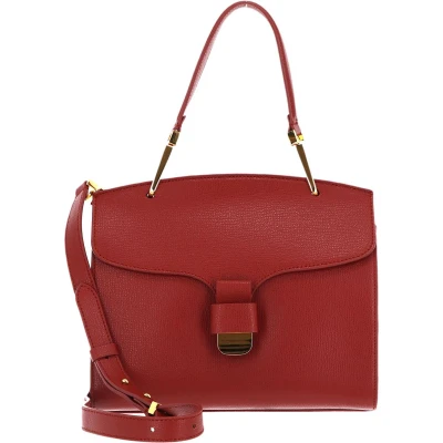 Afbeelding van COCCINELLE Leren Handtas Schoudertas Neofirenze Text Handbag Acero Donkerrood