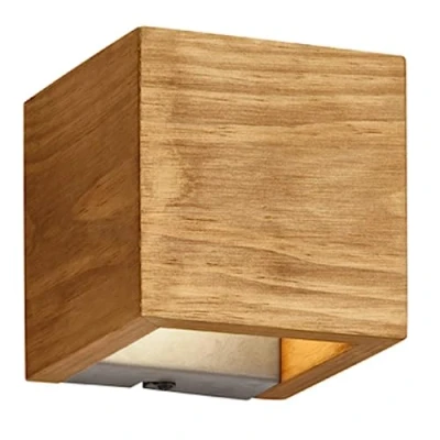 Afbeelding van TRIO, Wandlamp, Brad incl. 1 x LED,SMD, 4,3 Watt,3000K,430 Lm. Lichaam: Natuurlijk hout, houtkleur L:11,0cm, H:11,0cm, P:11,0cm OSRAM Binnen