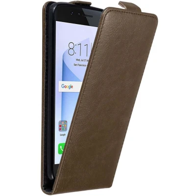 Afbeelding van Cadorabo Hoesje geschikt voor Honor 8 / PREMIUM in KOFFIE BRUIN Beschermhoes Flip Case Cover magnetische sluiting