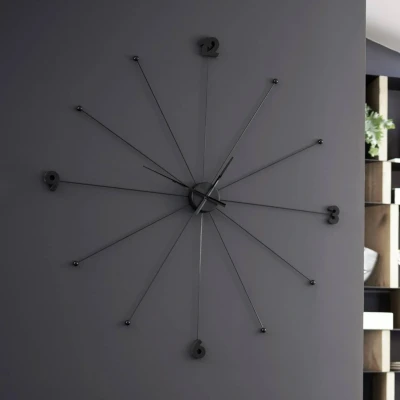 Afbeelding van KARE wandklok Like Umbrella, aluminium, polystyreen, Ø 100 cm