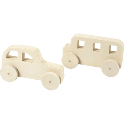 Afbeelding van Creativ Company Houten Auto&quot;;s, 2st.