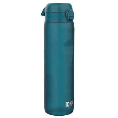 Afbeelding van ION8 1 Liter Waterfles met Tijdmarkeringen, Lekvrij, Klapdeksel, Draaghandvat, Vaatwasserbestendig, BPA vrij, Ideaal voor Gym, Gezondheid en Fitness, 1000 ml (32oz), Donker Teal Drinkfles