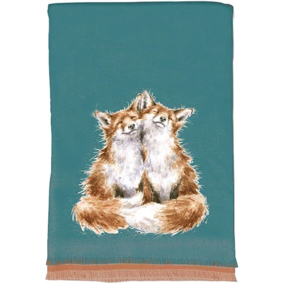 Afbeelding van Wrendale Designs Fox Wintersjaal Vosjes &#039;Contentment&#039; inclusief cadeautasje