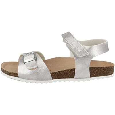 Afbeelding van Geox Adriel GIRL Sandalen voor kinderen, Maat: 30, Silver Hoogwaardig imitatieleer