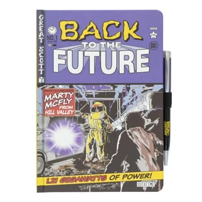 Afbeelding van Grupo Erik A5 Premium notitieboek Back To The Future Wit Gestippeld witte pagina&#039;s Bullet journal Inclusief projector pen