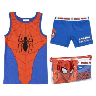 Afbeelding van Pyjama Kinderen Spider Man Rood Blauw Maat 4 Jaar