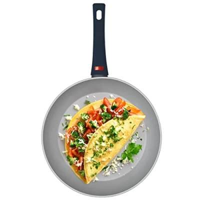 Afbeelding van Progress BW10825EU7 Thermo Handle Collection 28 cm Frying Pan, Non Stick, For All Hob Types, Induction, Gas, Electric, Colour Change Indicates Temperature Pre Heating, Forged Aluminium