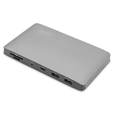 Afbeelding van Digitus DA 70895 notebook dock &amp; poortreplicator Bedraad Thunderbolt 3 Zwart, Grijs