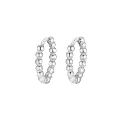 Afbeelding van Lucardi 925 Silver Bague AVEC Perles Oorbellen silvercoloured, Dames, Maat: One Size, coloured