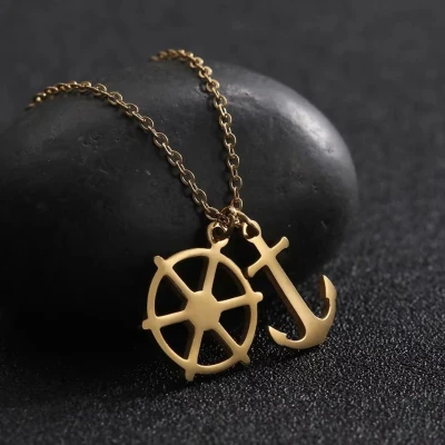 Afbeelding van Ketting met hanger kruisje goudkleur