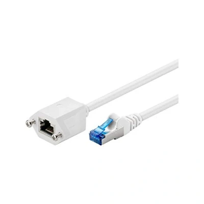 Afbeelding van S/FTP CAT6a 10 Gigabit netwerk verlengkabel / wit LSZH 0,50 meter