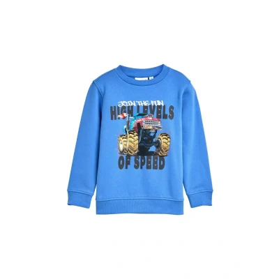 Afbeelding van TOM Tailor MIT Print Sweater voor kinderen, Maat: 92/98, Soft mid blue