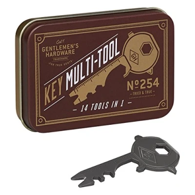 Afbeelding van Gentleman&#039;s Hardware 14 in 1 sleutel multitool, Titanium, GEN254