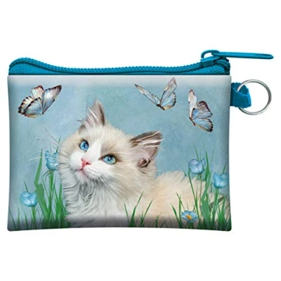 Afbeelding van 3D LiveLife portemonnee Ragdoll &amp; Vlinders van Deluxebase. oceaan portemonnee. Geld en kaarthouder met veilige ritssluiting illustraties gelicenseerd door de beroemde Steven Michael Gardner