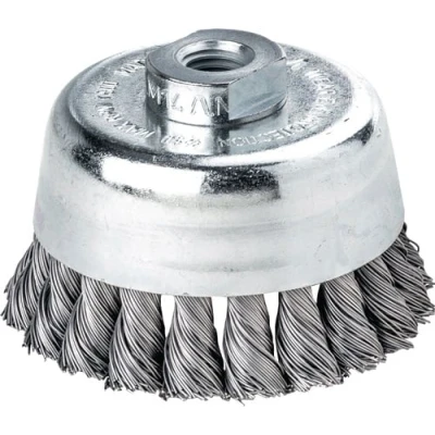 Afbeelding van Lessmann Potborstel schroefdraad d. 80 mm draaddikte 0,5 staal 9.000 omw/min 1 stuk 484217