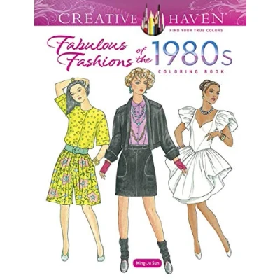 Afbeelding van Creative Haven Fabulous Fashions of the 1980s Coloring Book